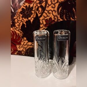 Brand New Dublin Crystal Salt and Pepper Shakers ( still in box)